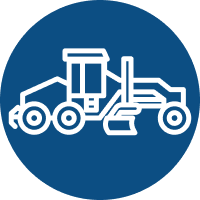 soil stabilization icon on a blue background