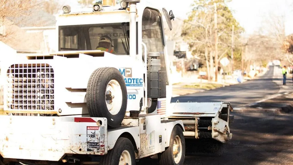 magnum paving power sweeping truck