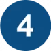 white number 4 on blue circle