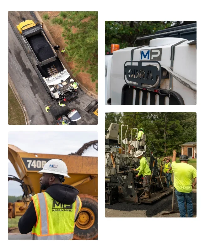 Collage of four Magnum Paving Photos
