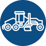 soil stabilization icon on a blue background