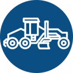 soil stabilization icon on a blue background