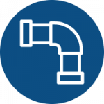 pipe icon on a blue background
