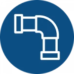 pipe icon on a blue background