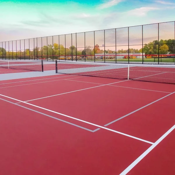 red tennis court