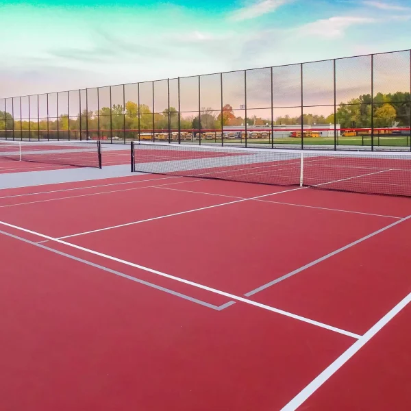 red tennis court